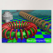 Geometrisch perspectief Kunstlicht Modern Legpuzzel (Horizontaal)