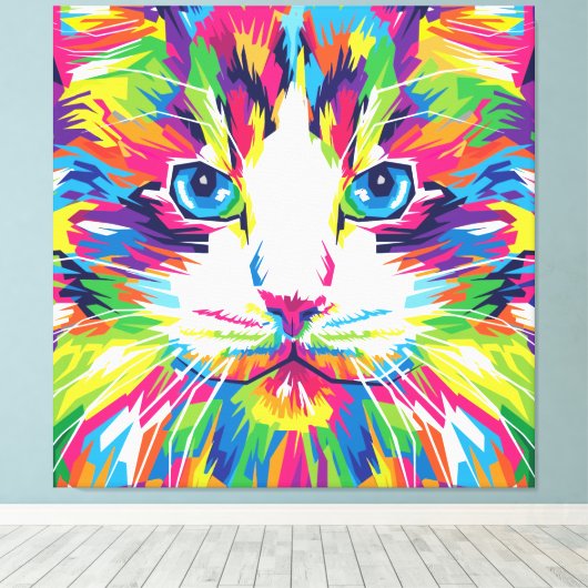 Geometrisch prismatisch ontwerp-32453 canvas afdruk (Insitu (Houten vloer))