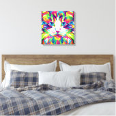 Geometrisch prismatisch ontwerp-32453 canvas afdruk (Insitu (Slaapkamer))