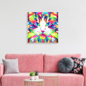 Geometrisch prismatisch ontwerp-32453 canvas afdruk (Insitu (Woonkamer))