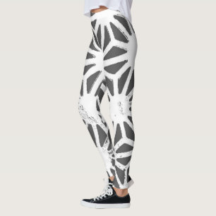 Geometrisch profiel van steenkoolgrijs leggings