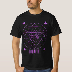 Geometrisch Retro heilig ontwerp T-shirt