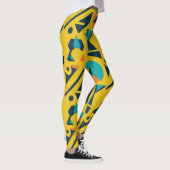Geometrisch Retro Pop Art Pattern Leggings (Rechts)