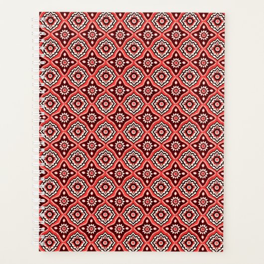 Geometrisch retroflowerpatroon planner (Voorkant)