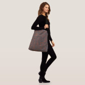 Geometrisch roest crossbody tas (Op model)