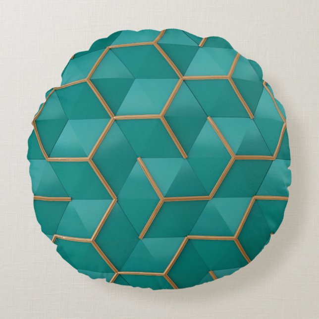 geometrisch rond kussen (Voorkant)