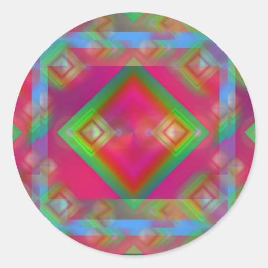 Geometrisch Ronde Sticker (Voorkant)