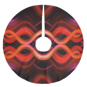 Geometrisch rood golvende lijnen ontwerp. kerstboom rok