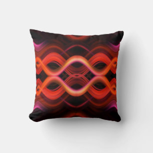 Geometrisch rood golvende lijnen ontwerp. kussen