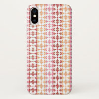 Geometrisch rood ikat strepenpatroon