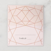 Geometrisch Roos Gold Escort Kaart | Aangepaste kl (Buitenkant ongevouwen)