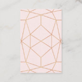 Geometrisch Roos Gouden Sparkle Label | Aangepaste (Achterkant)