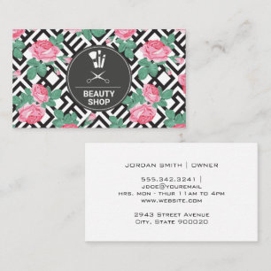 Geometrisch roos visitekaartje