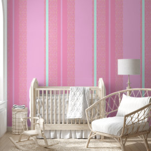 geometrisch roze behang