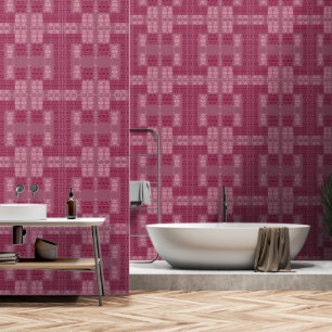 geometrisch roze behang