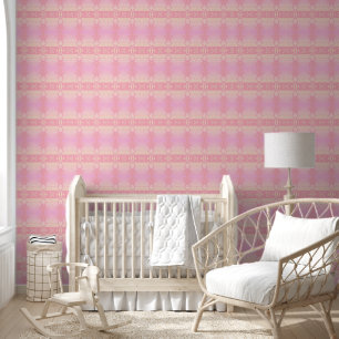geometrisch roze behang
