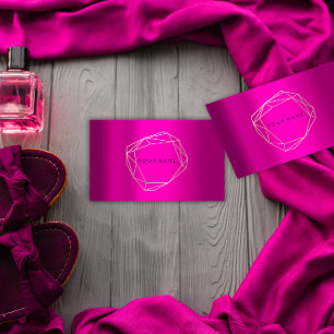 Geometrisch roze goudbruin Lijst Visitekaartje