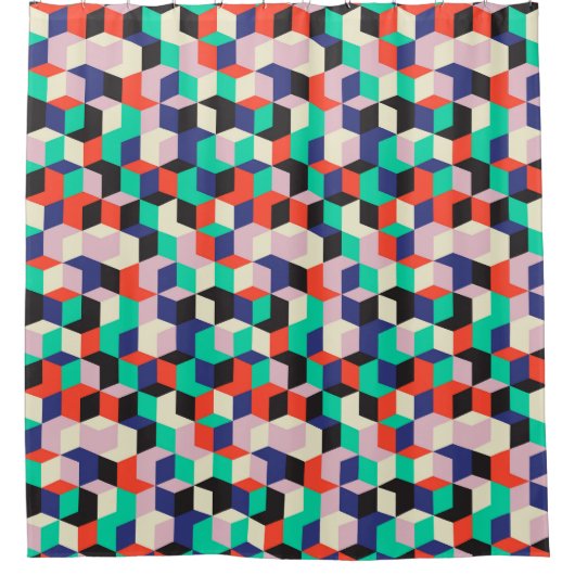  geometrisch, ruitvormig patroon. douchegordijn (Voorkant)