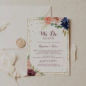 Geometrisch rustiek goud we doen opnieuw gelofte v kaart