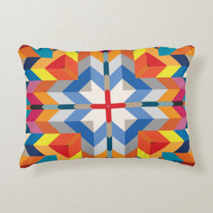 geometrisch: Scandinavische kleurenblokken Accent Kussen