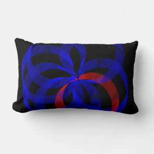 Geometrisch Sierkussen met rood draaiend accent Kussen