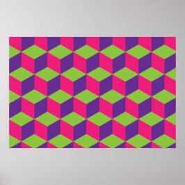 Geometrisch snijpatroon poster