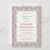 Geometrisch Sparkles Copper Metal repetitie diner Kaart (Voorkant)