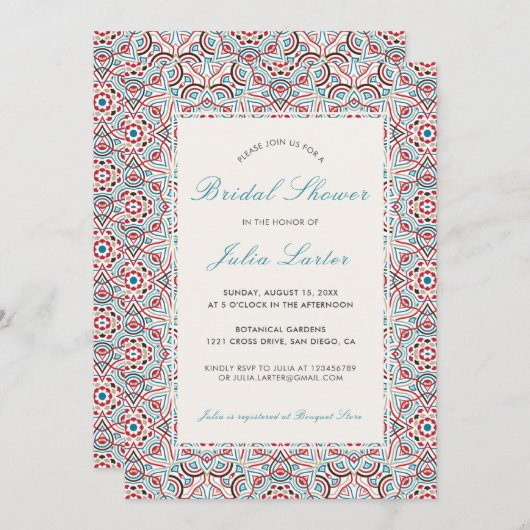 Geometrisch Sparkles Koper Metallic Vrijgezellenfe Kaart (Voorkant / Achterkant)