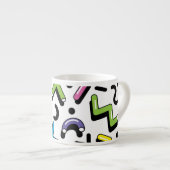 Geometrisch spel: Doodle Shapes Patroon Espresso Kop (Voorkant rechts)