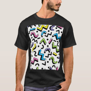 Geometrisch spel: Doodle Shapes Patroon T-shirt