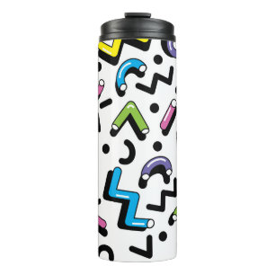 Geometrisch spel: Doodle Shapes Patroon Thermosbeker