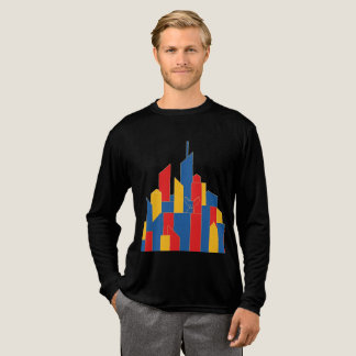 Geometrisch stadsbeeld – Desert Fox Art Tri-Blend Shirt