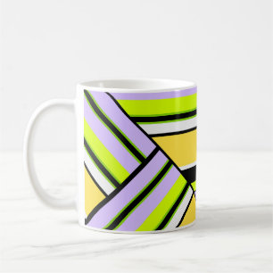 Geometrisch, streep koffiemok