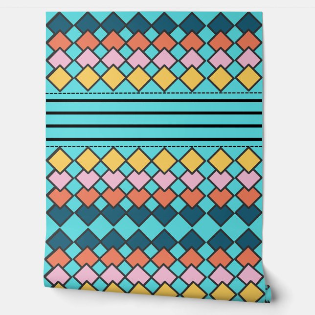 Geometrisch tridesign behang (Afrollen)