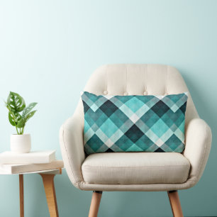 Geometrisch Turquoise Patroon Kussen