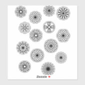 Geometrisch ventilatorventiel met zwarte en witte  sticker (Vel)