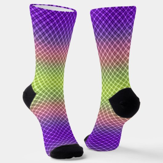 Geometrisch, verloop, Ombre Sokken (Gebogen)