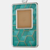 geometrisch verzilverd kader ornament (Links)