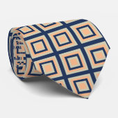 Geometrisch vierkantjes geometrisch patroon stropdas (Opgerold)