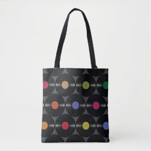 Geometrisch Vinyl: Eenvoudige naadloze achtergrond Draagtas