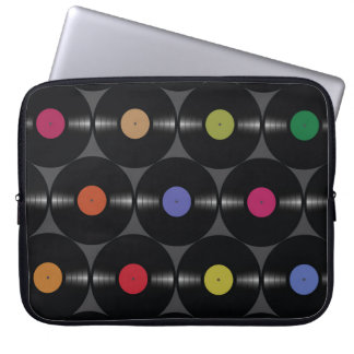 Geometrisch Vinyl: Eenvoudige naadloze achtergrond Laptop Sleeve