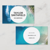 geometrisch visitekaartje van de oceaan (Voorkant / Achterkant)