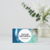 geometrisch visitekaartje van de oceaan (Staand voorkant)