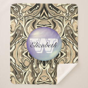 Geometrisch vivid patroon van Artdeco Sherpa Deken