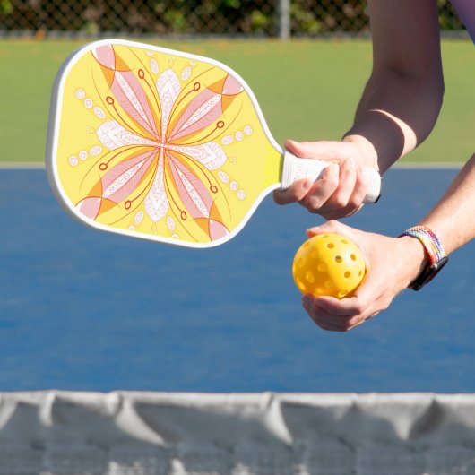 Geometrisch vlinder ontwerp pickleball paddle (Insitu)