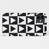 Geometrisch vormpatroon in zwarte en witte driehoe Case-Mate iPhone case (Achterkant (horizontaal))