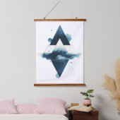 Geometrisch waterelement T-shirt Hangend Wandkleed (Slaapkamer)
