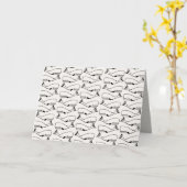 Geometrisch wenskaart van de walvis kaart (Gele Bloem)