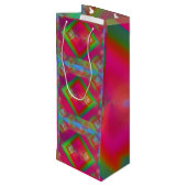 Geometrisch Wijn Cadeautas (Achterkant Gekanteld)