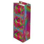 Geometrisch Wijn Cadeautas (Voorkant Gekanteld)